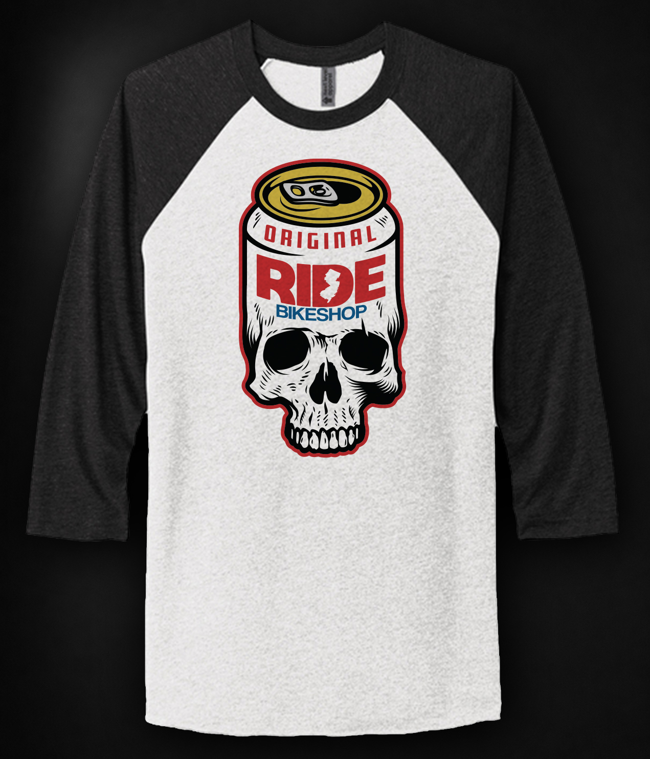 Skull Can Raglan 3/4 Sleeve
