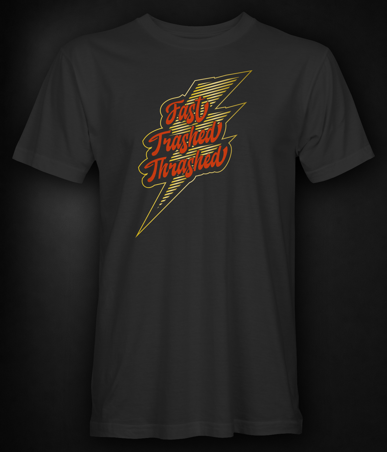 Fast Trashed Thrashed Bolt Tee