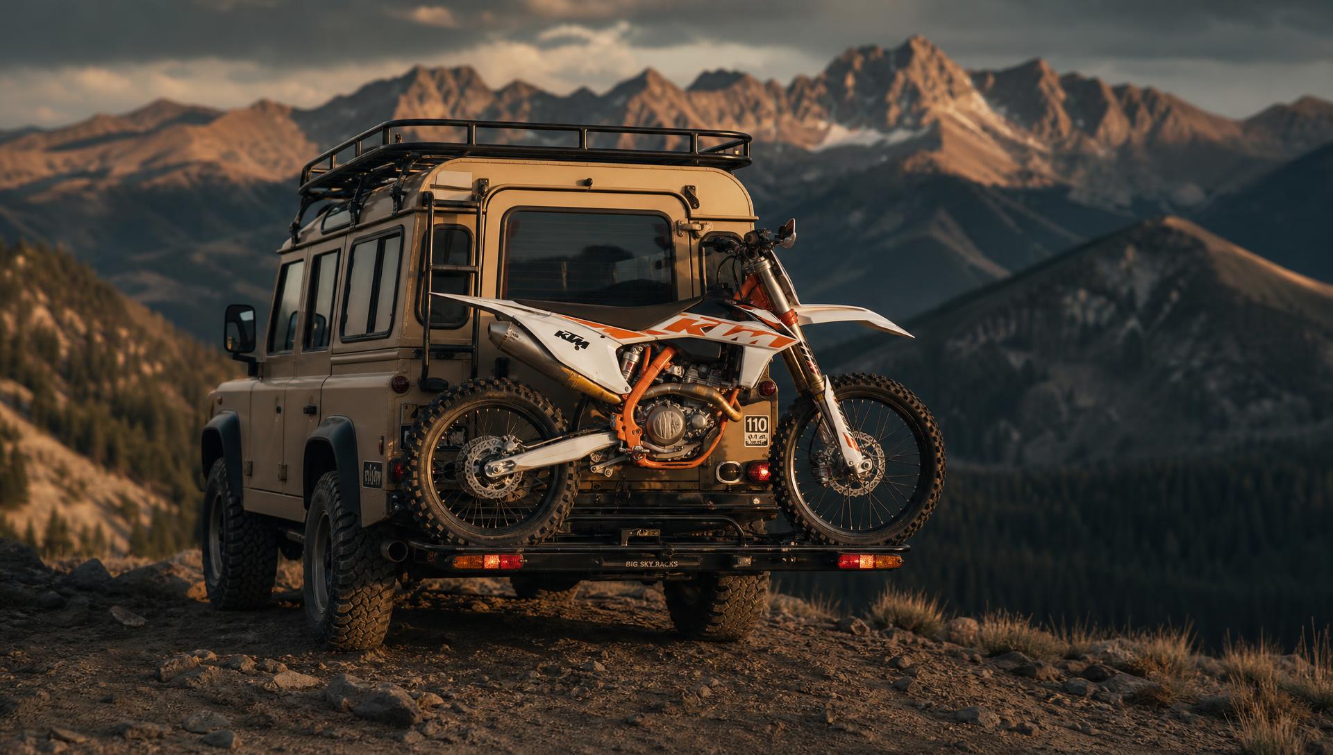 Rider sending a dirt jump at dusk
